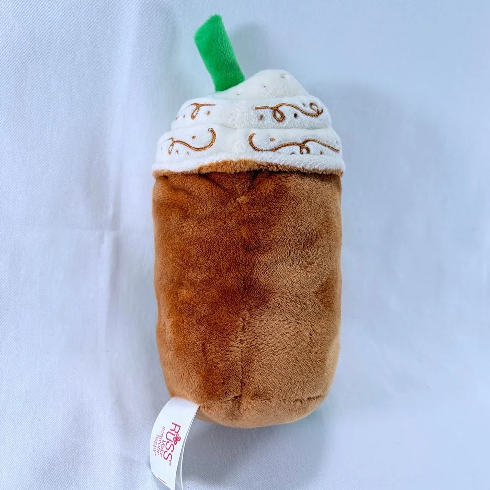 Russ Made Someone Happy Snackeez Luv U Latte Plush 7in Coffee Cup Heart